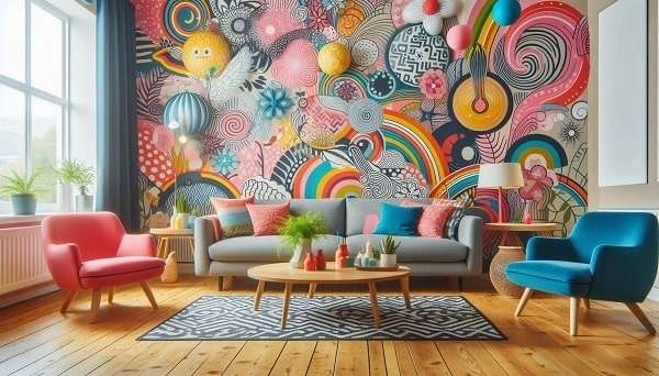 peintures créatives et des stickers muraux
