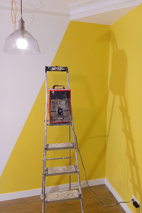 peinture-mur-jaune-geometry peinture-mur-jaune-geometry